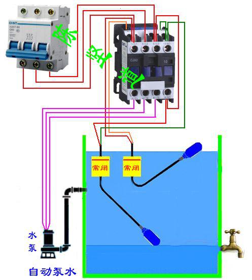 浮球开关控制器接线图
