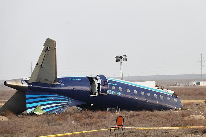 阿塞拜疆航空坠毁客机舱内画面