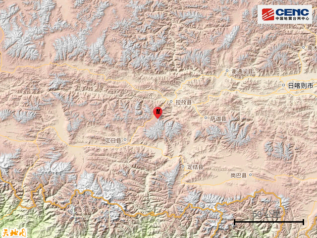西藏日喀则连发多次地震